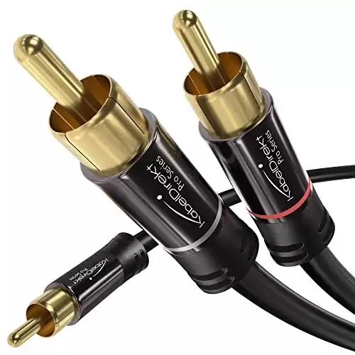 KabelDirekt RCA Stereo Y-Adapter Cable