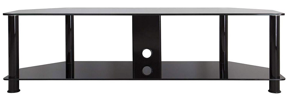 AVF SDC1400CMBB-A Black Glass TV Stand