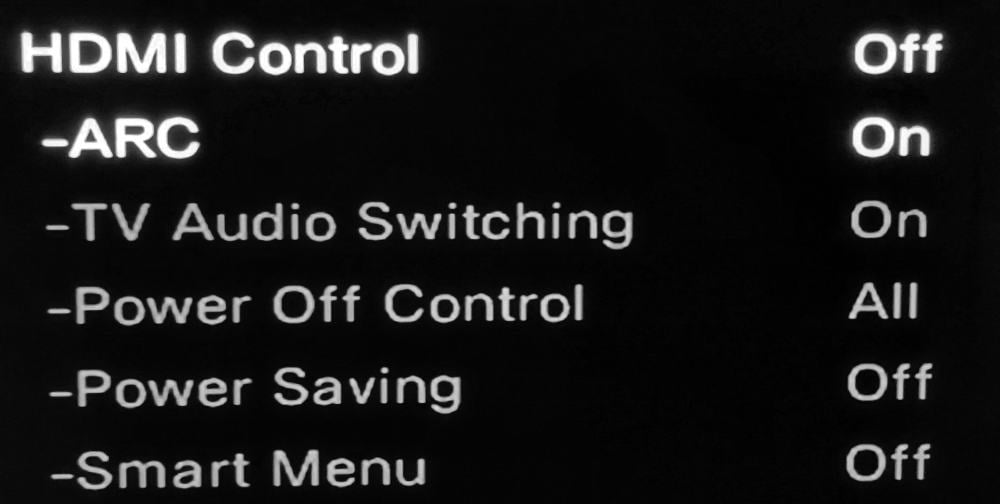 Denon AV Receiver HDMI Control and ARC Menu Settings