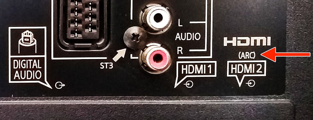 HDMI ARC Connection on the Rear of a TV