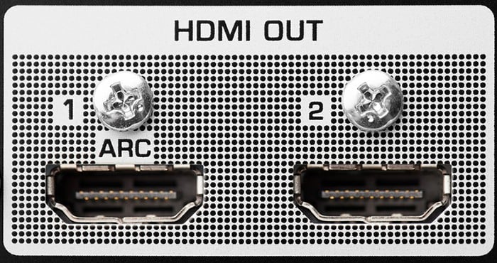 Dual HDMI output connections on a device