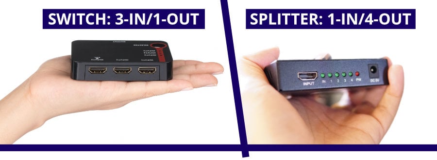 HDMI splitter vs. HDMI switch: They actually serve opposite