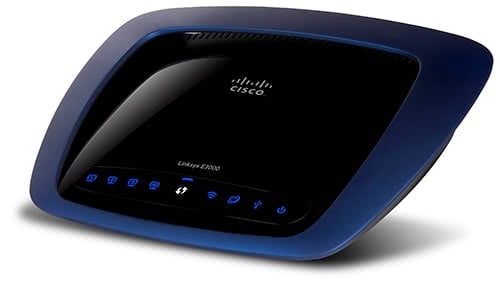 Linksys E3000 Wireless-N Router Front Angle