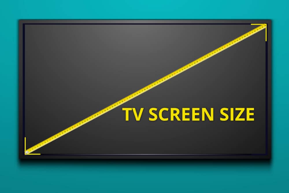 Measuring a TV's diagonal screen size