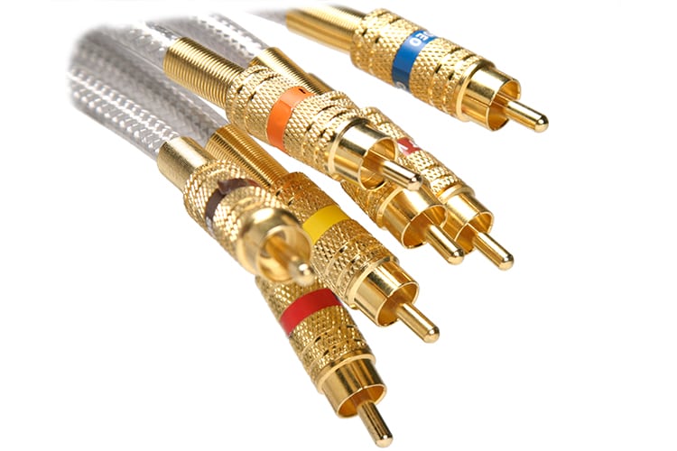 Multichannel audio RCA cables