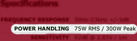What's the difference between rated power and peak power of