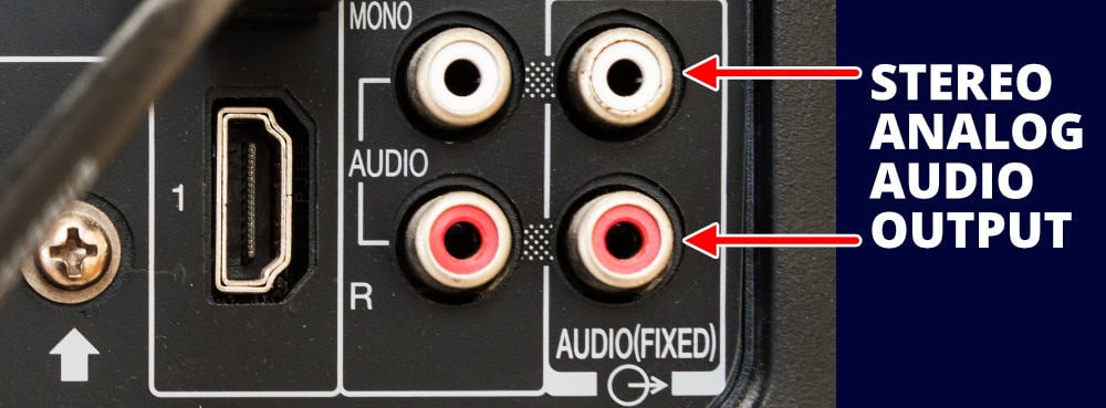 Stereo Analog Audio Output on the Rear of a TV