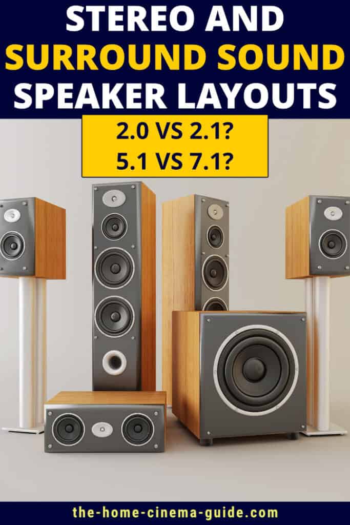 stereo and surround sound speaker layouts
