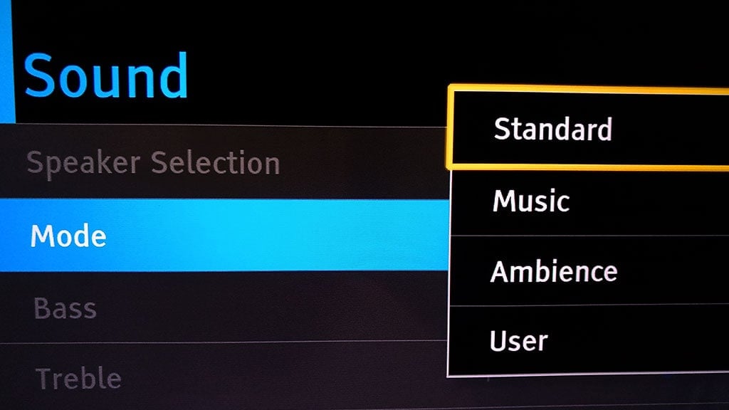 Sound Mode Setting in TV Sound Menu