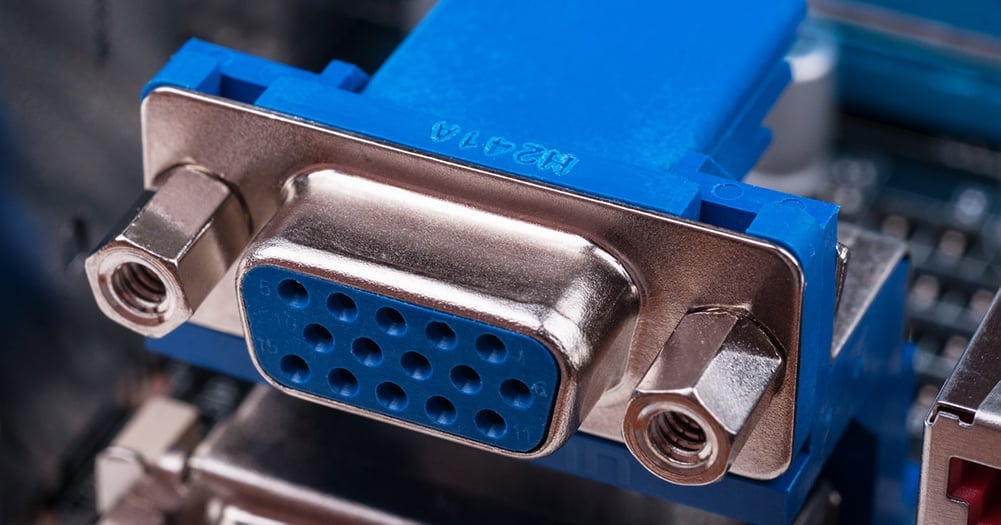 Blue VGA connector